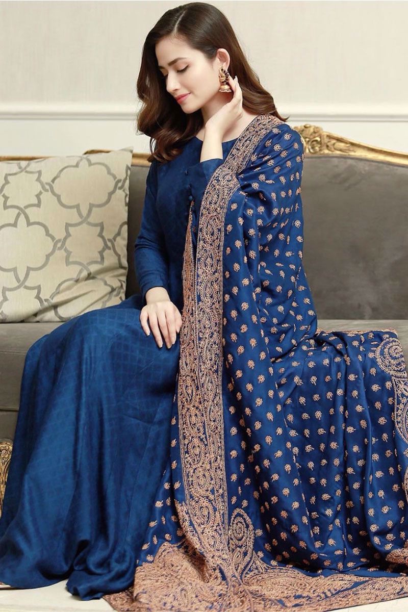 MP511-WINTER Dhanak Suit with Heavy Embroidered Dhanak Shawl