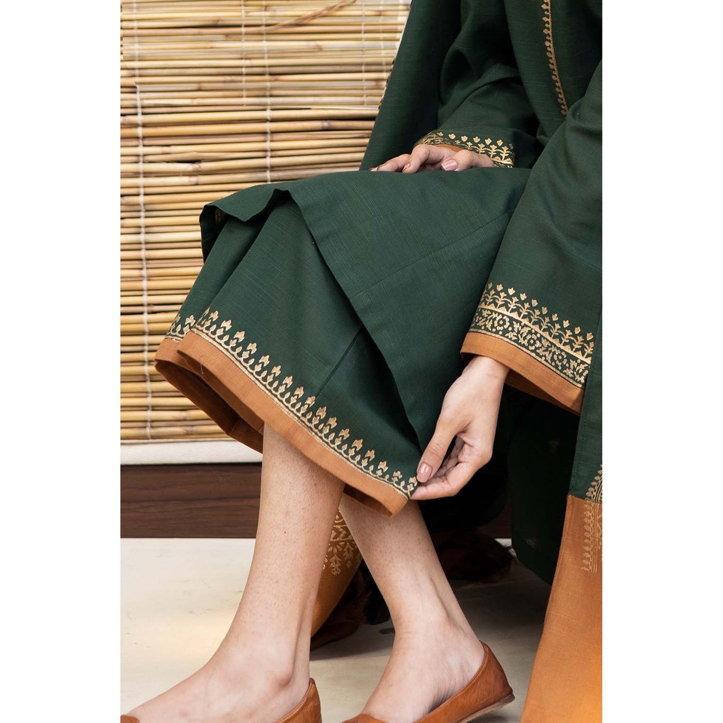 MP531-3PC Dhanak suit with Embroidered Shawll