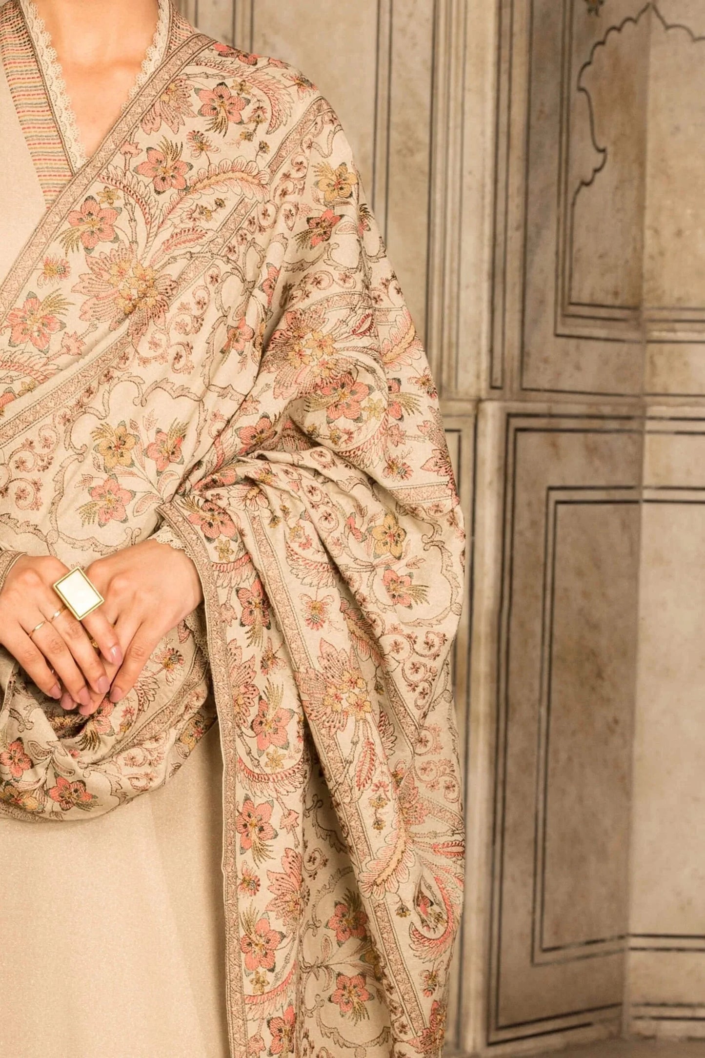 Mp3310 - Bareeze - Winter 3PC Dhanak Embroidered Suit