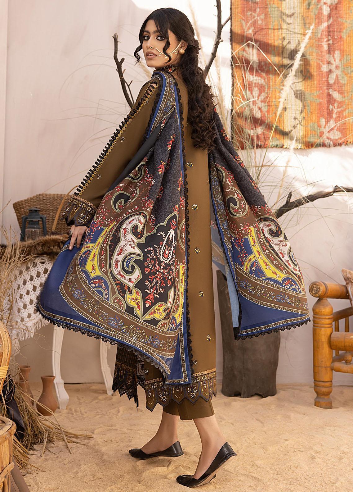 MP3351 Bin ilyas - Winter 3PC Dhanak Embroidered Suit
