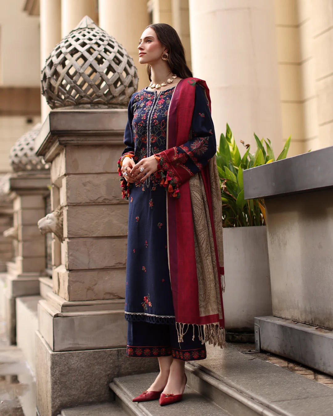 MP1318 - Charizma - Winter 3PC Dhanak Embroidered Suit