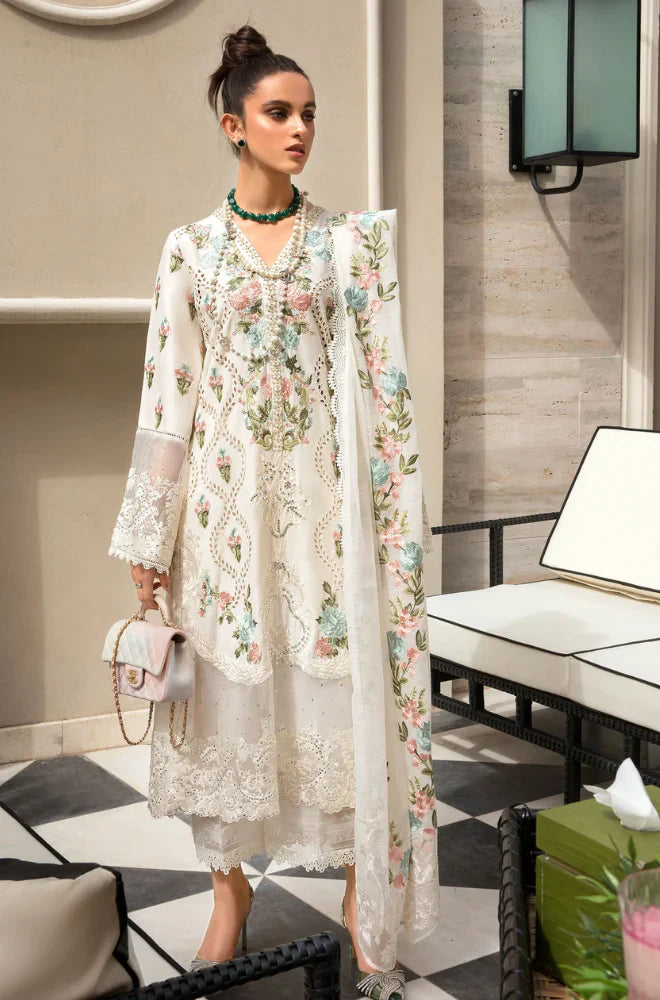 Mp1083 - Crimson - 3PC Lawn ChickenKari Embroidered Suit