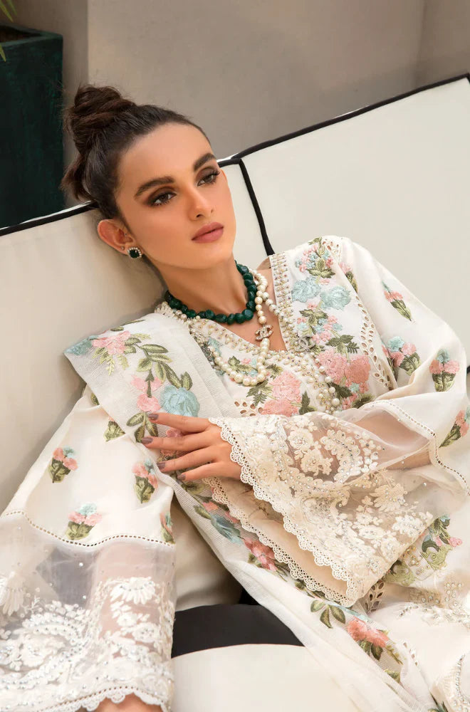 Mp1083 - Crimson - 3PC Lawn ChickenKari Embroidered Suit