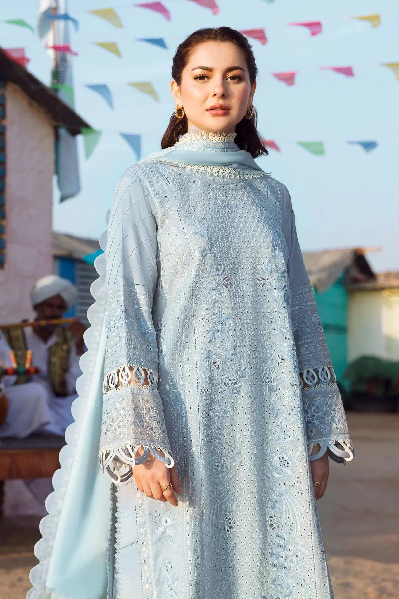 Mp1092 - Crimson - 3PC Lawn ChickenKari Embroidered Suit
