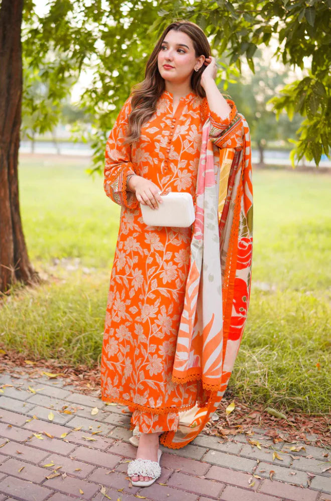 MP33415 - Sapphire - Winter 3PC Karandi Digital Print Dress