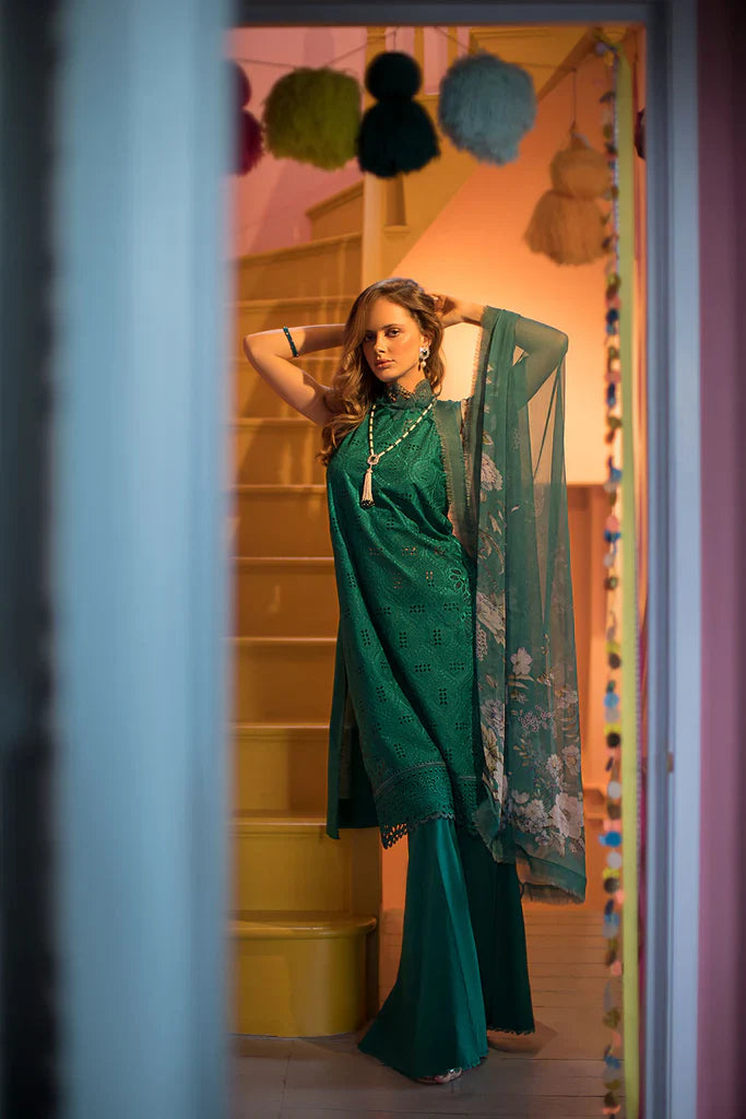 Mp1087 - Sobia Nazir - 3PC Lawn ChickenKari Embroidered Suit