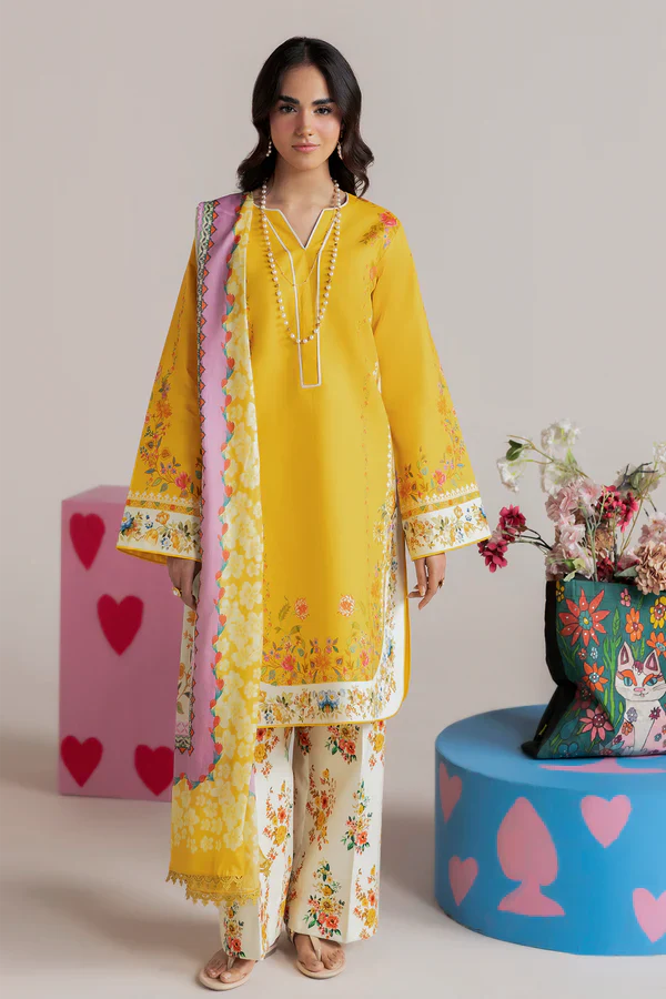 MP1195 - Summer - 3PC Lawn Digital Print Dress