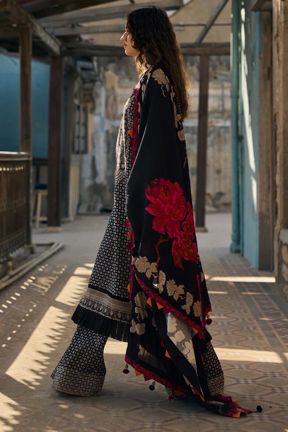 MP33138 - Charizma - Winter 3PC Karandi Digital Print Dress