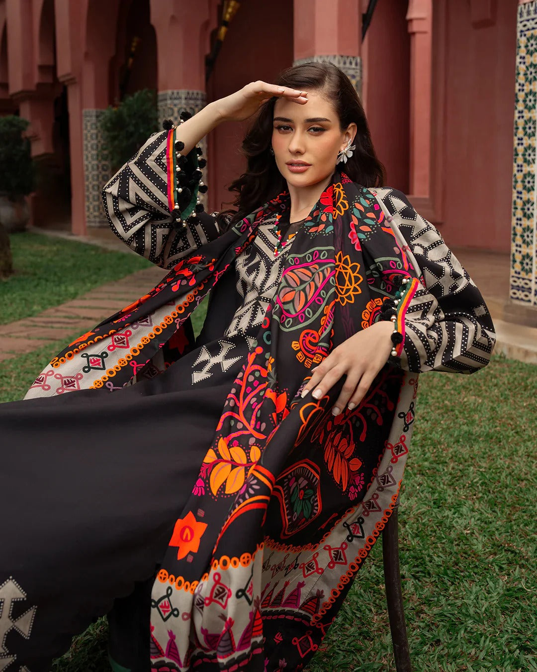 MP1165 - Summer 3PC Lawn Digital Print Dress