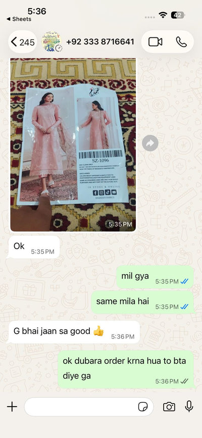 WhatsApp review from Mariam
