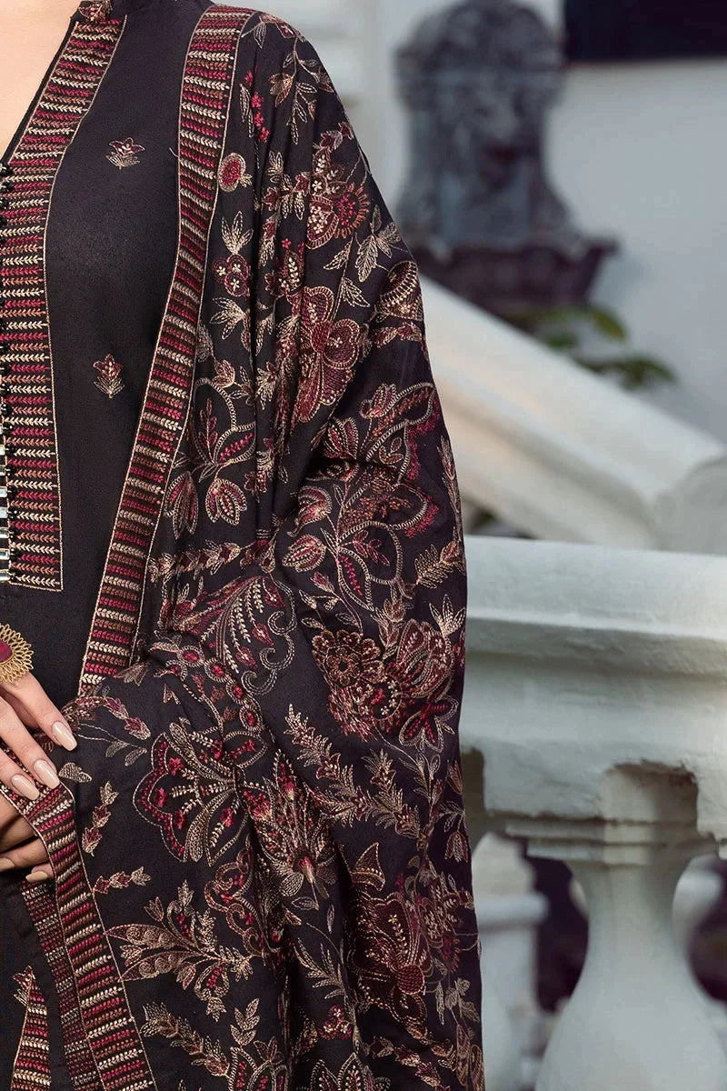 MP506-WINTER Embroidered Dhanak Suit with Heavy Embroidered Dhanak Shawl