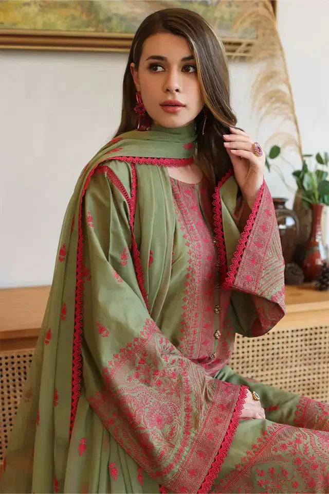 MP1002 - Bareeze 3 Piece Embroidered Lawn Suit