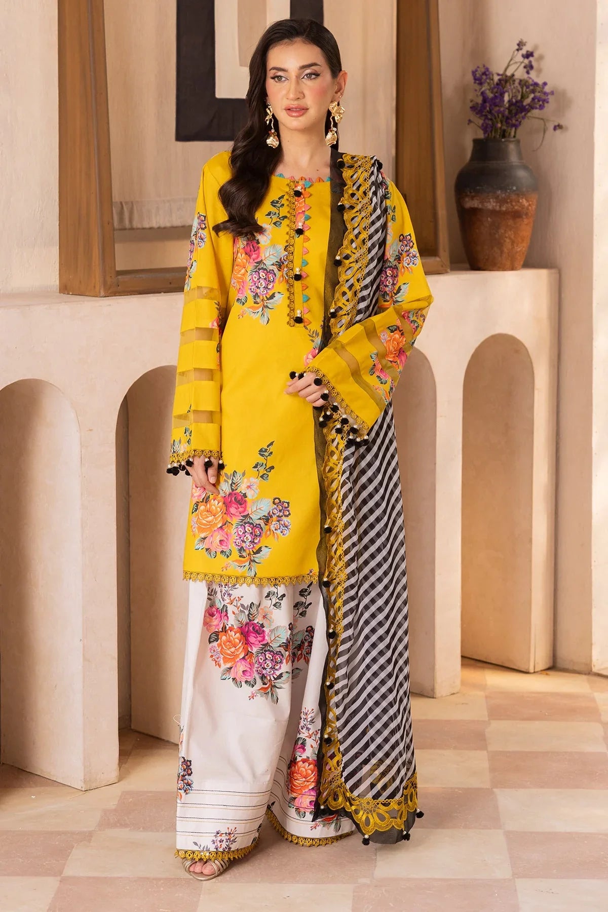 MP1161 - Charizma - Summer 3PC Lawn Digital Print Dress