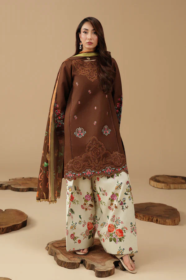 MP1211 - RajBari - Summer-3PC Lawn Embroidered Suit