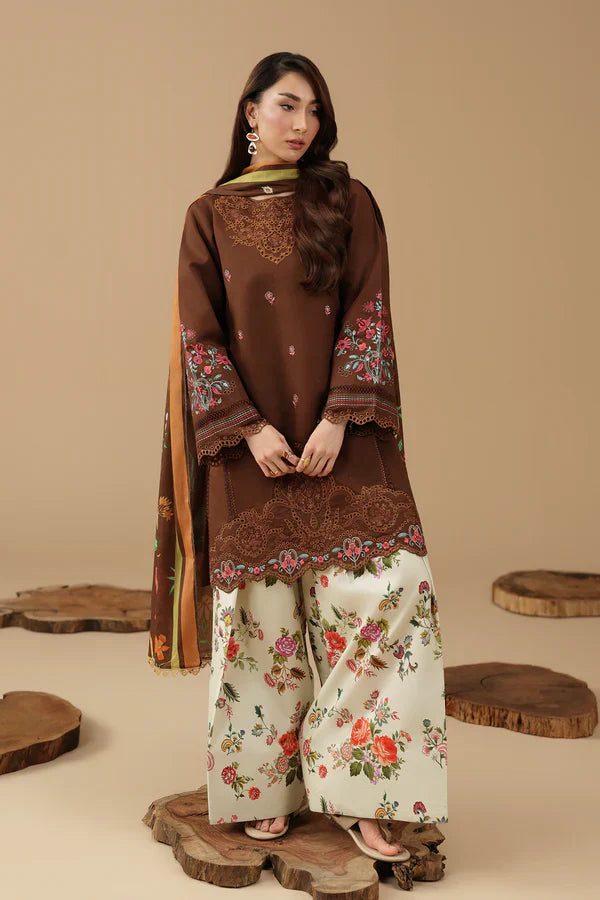 MP1211 - RajBari - Summer-3PC Lawn Embroidered Suit