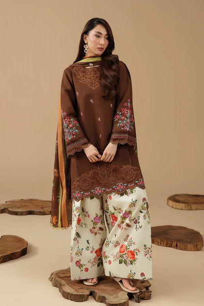 MP1211 - RajBari - Summer-3PC Lawn Embroidered Suit