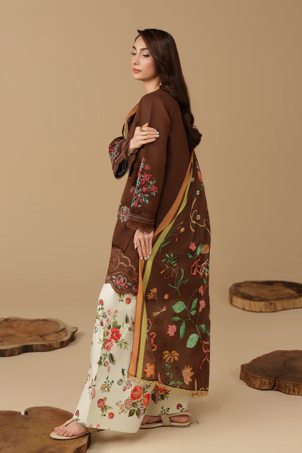 MP1211 - RajBari - Summer-3PC Lawn Embroidered Suit