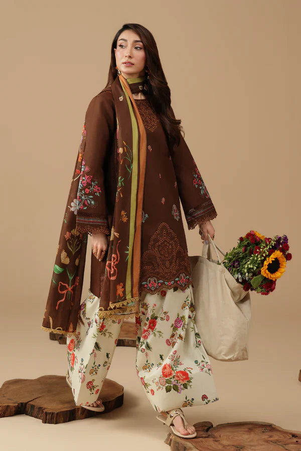 MP1211 - RajBari - Summer-3PC Lawn Embroidered Suit