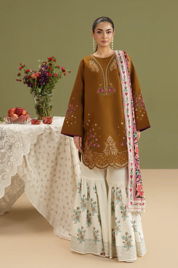MP1212 - RajBari - Summer-3PC Lawn Embroidered Suit
