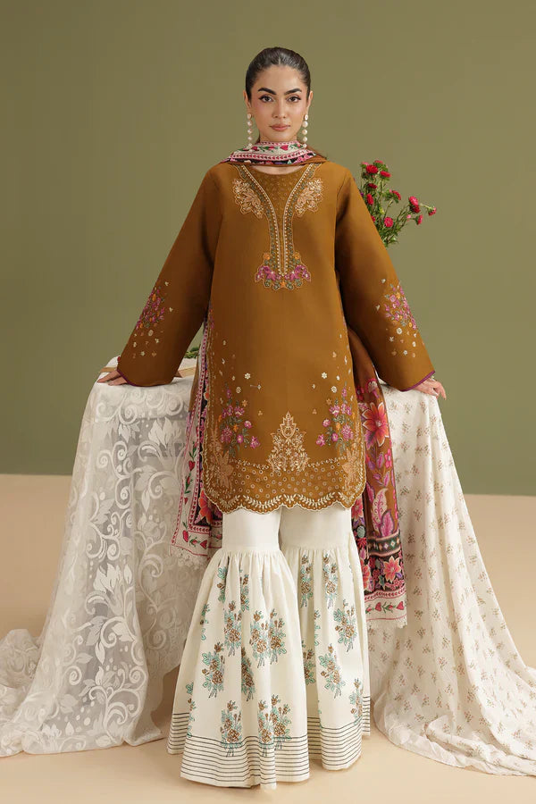 MP1212 - RajBari - Summer-3PC Lawn Embroidered Suit