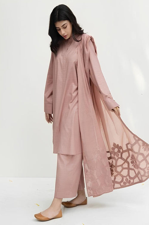 MP753-SUMMER 3PC Lawn Shirt With Monar Embroidered Dupatta