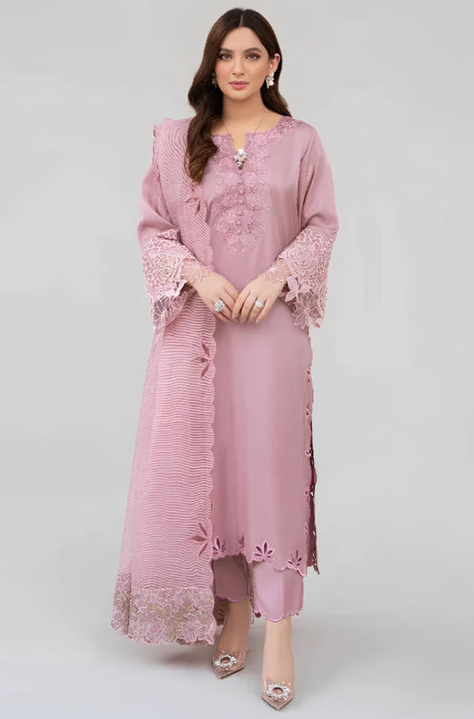 MP742-SUMMER Lawn Unstitched 3 Piece Embroidered Dress with Embroidered Organza Duppatta