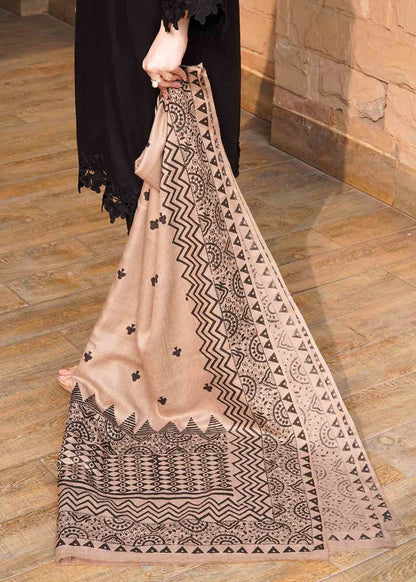 MP557-WINTER 3PC Dhannak Embroidered suit with Printed Shawll