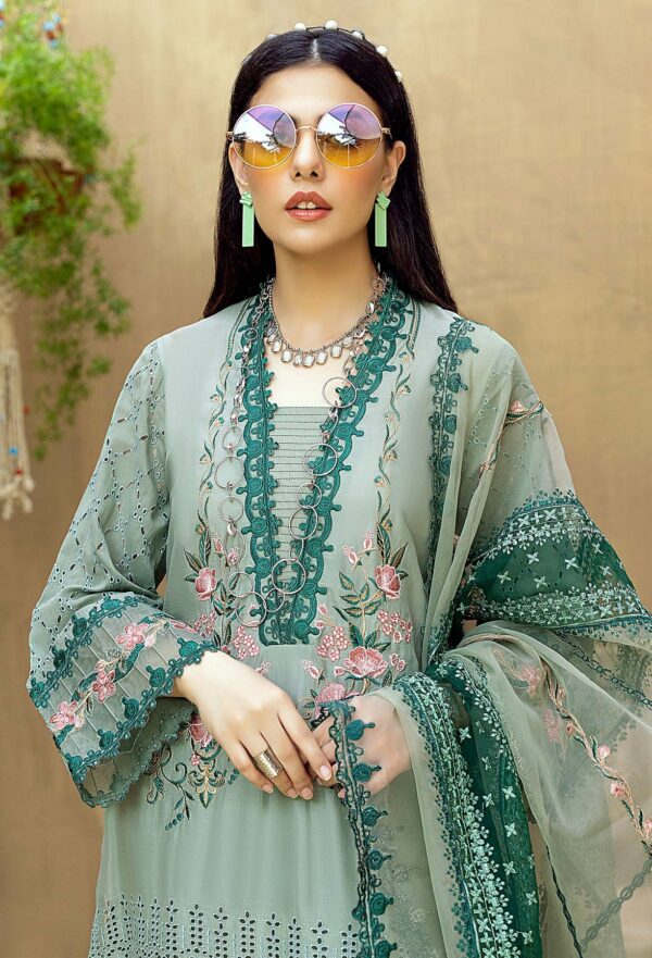 MP207-ADAN LIBAS Embroidered Unstitched 3 Piece Lawn Suit