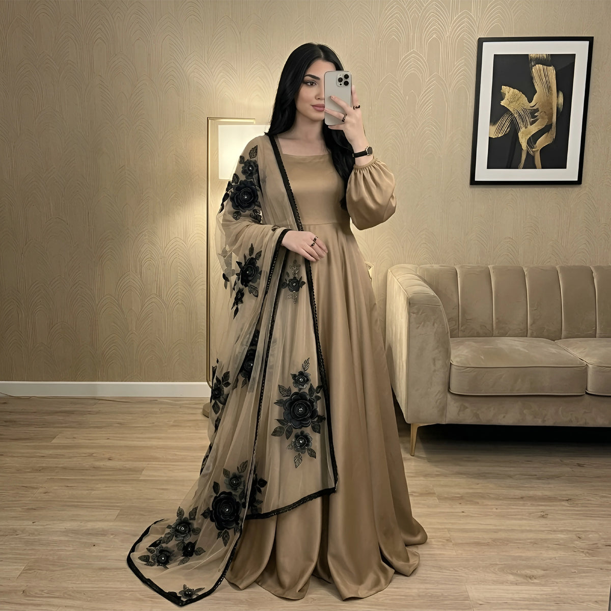 MP1363 - Bunaai - Winter - Frock Silk Embroidered Suit