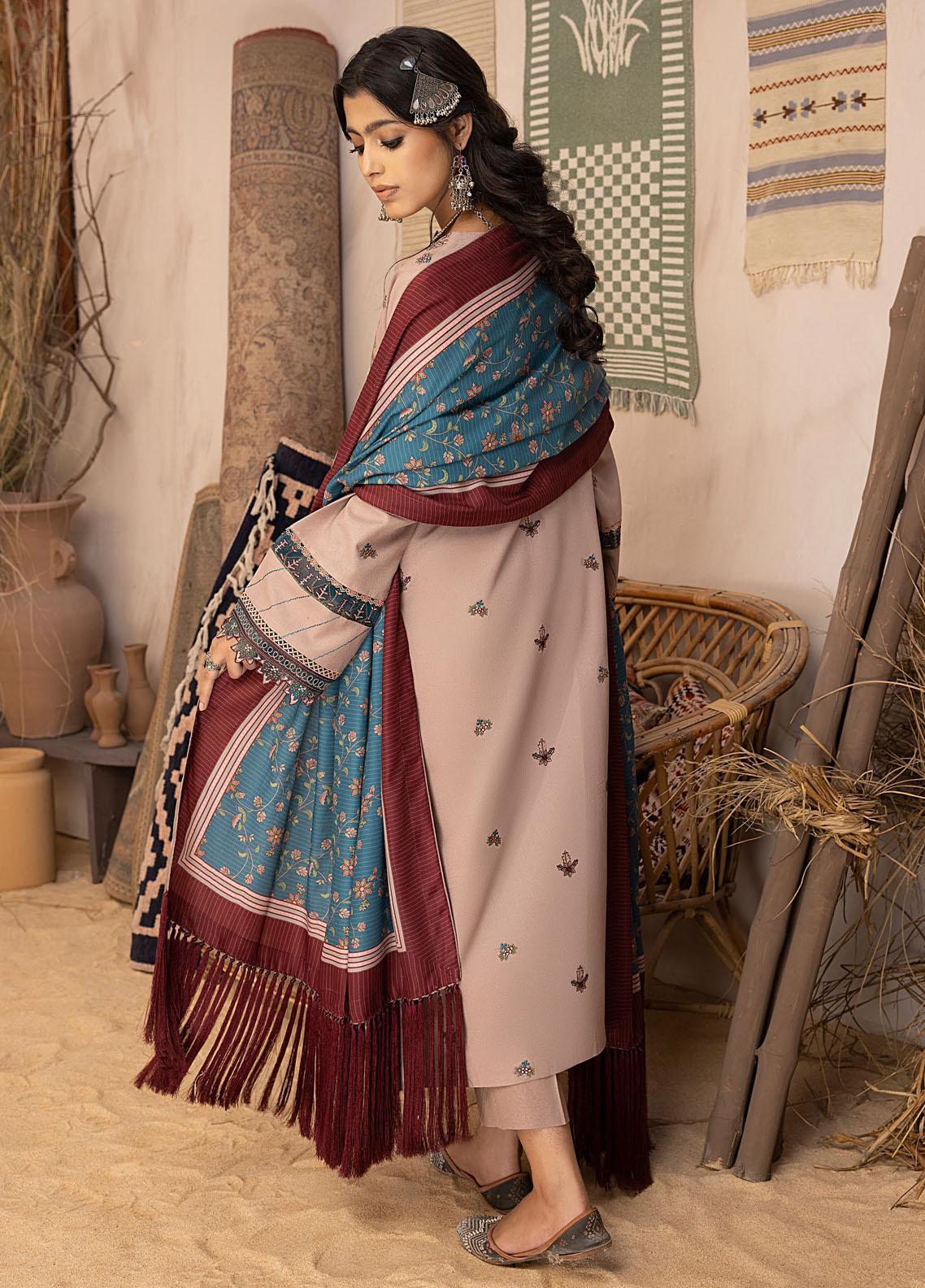 mp 3350 Bin ilyas - Winter 3PC Dhanak Embroidered Suit