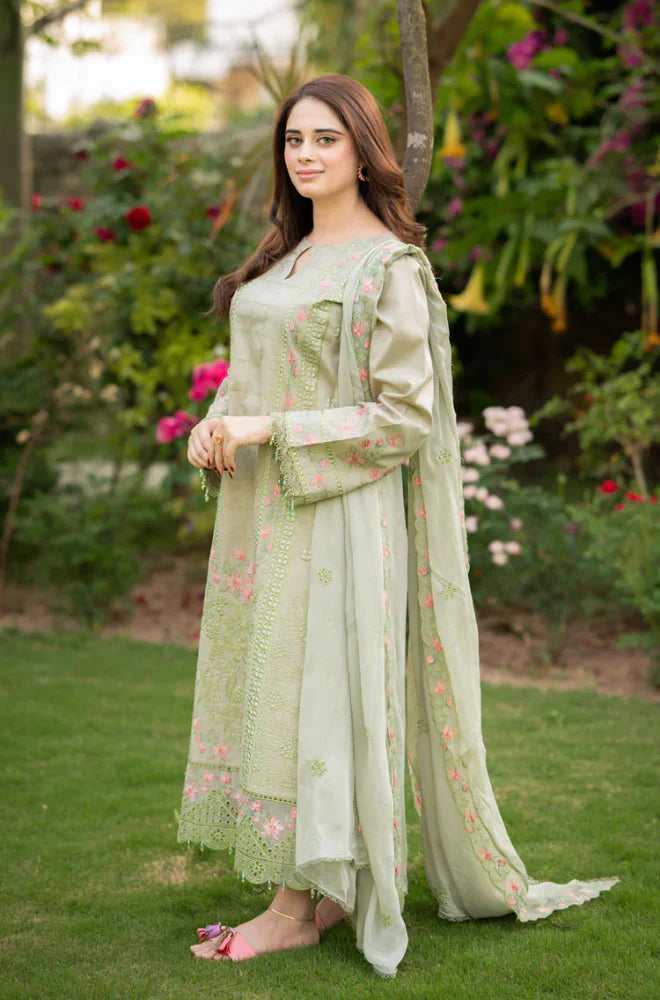MP1062 -  Bareeze  3PC Lawn Embroidered Suit