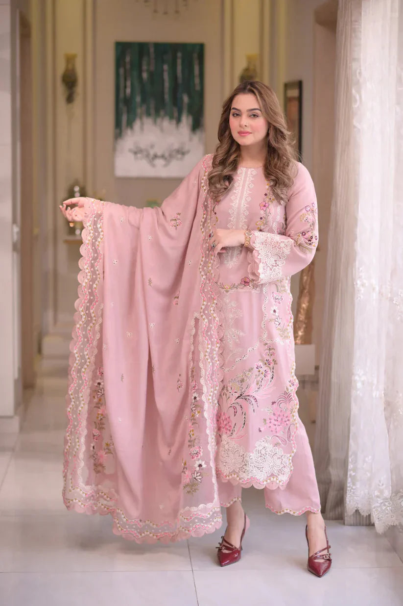 MP1172 - Summer 3PC Lawn Chikenkari Embroidered Shirt