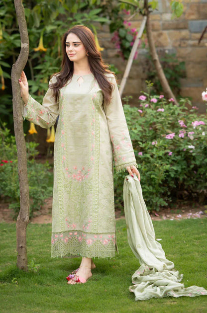 MP1062 -  Bareeze  3PC Lawn Embroidered Suit