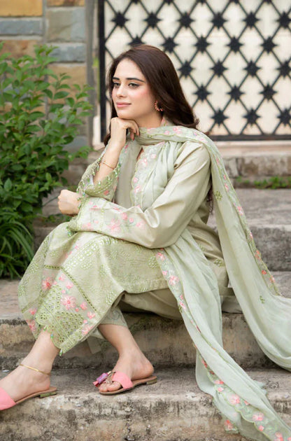 MP1062 -  Bareeze  3PC Lawn Embroidered Suit