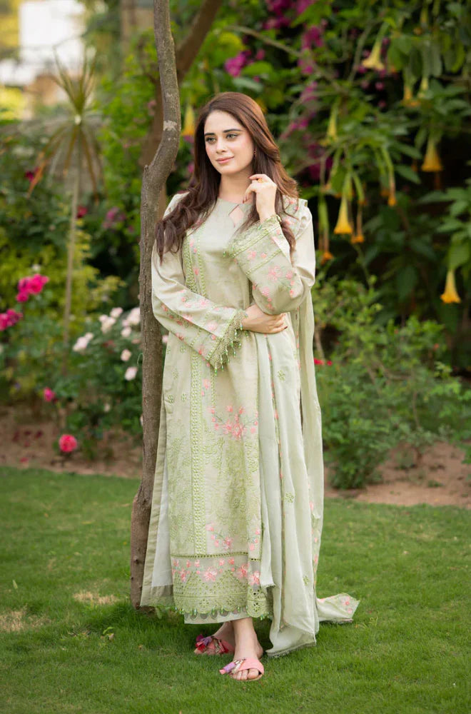 MP1062 -  Bareeze  3PC Lawn Embroidered Suit