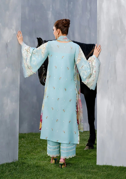 MP1127 - Summer 3PC Lawn Chikenkari Embroidered Shirt