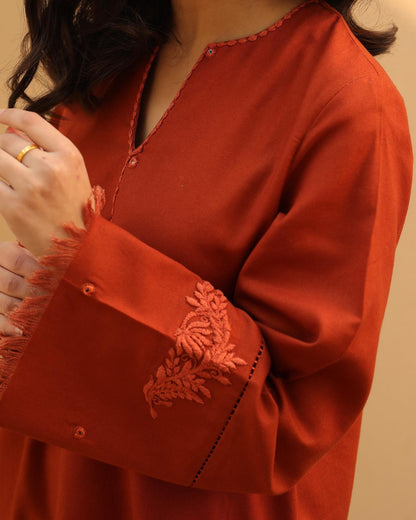 MP565-WINTER 3PC Dhannak Embroidered Suit with Dhanak Embroidered Shawll