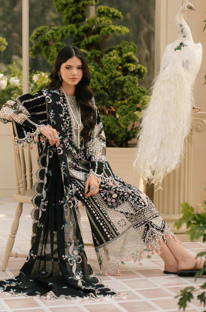 MP1128 - BIN ILYAS - Summer 3PC Lawn Chikankri Embroidered Suit