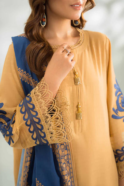 MP751-SUMMER 3PC Lawn Embroidered Shirt With Chiffon Embroidered Dupatta