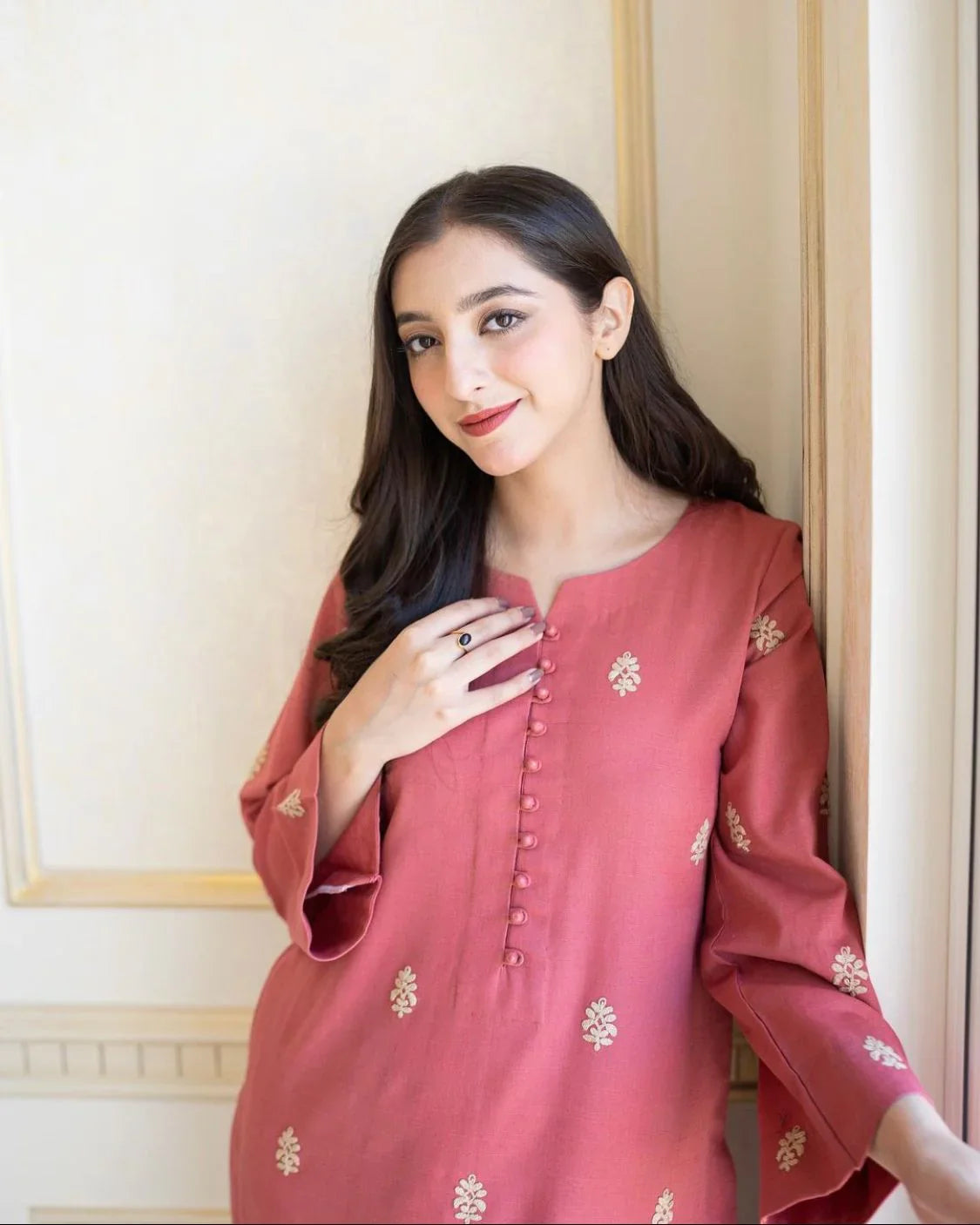 MP611-WINTER 3PC Dhanak suit with Dhanak Shawll