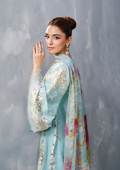 MP1127 - Summer 3PC Lawn Chikenkari Embroidered Shirt