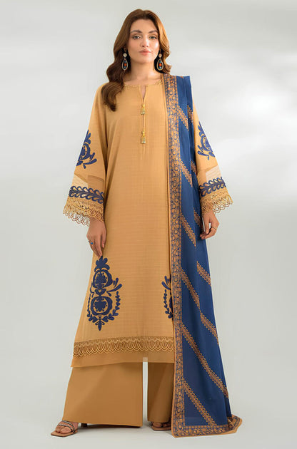 MP751-SUMMER 3PC Lawn Embroidered Shirt With Chiffon Embroidered Dupatta