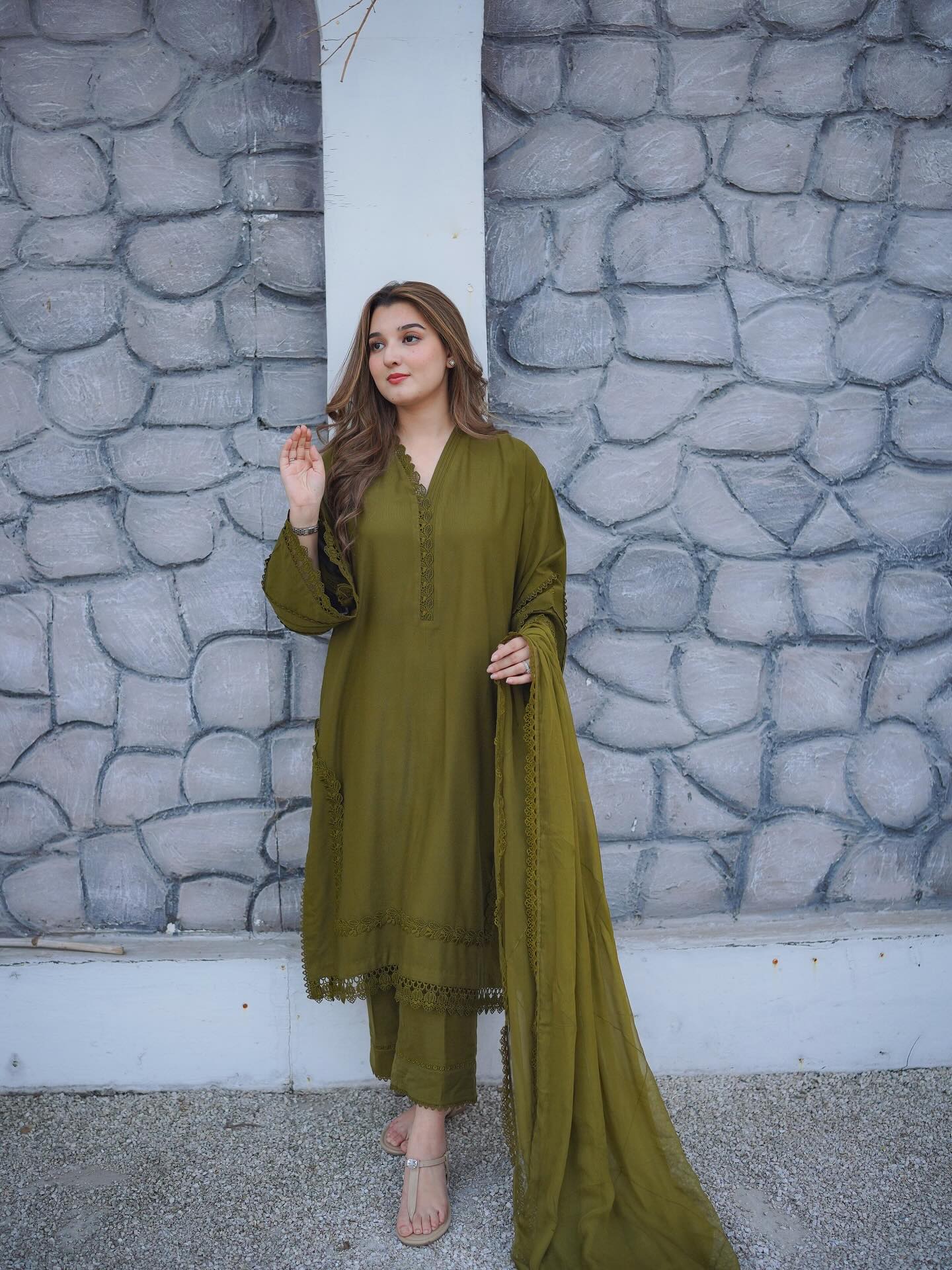 MP33130 - Sapphire - Winter 3PC Dhanak Embroidered Suit