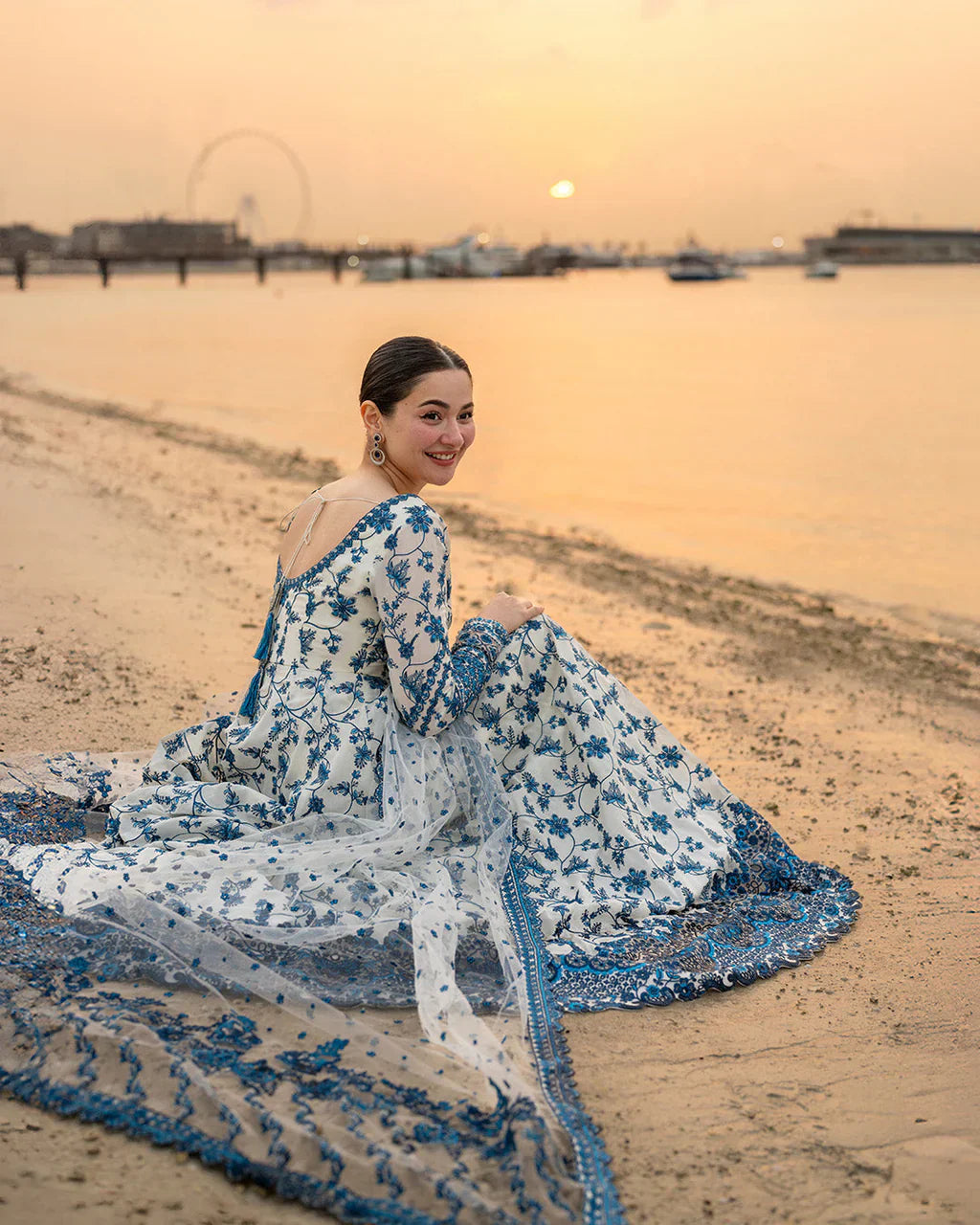 MP1187 - FAIZA SAQLAIN - Summer 3PC Lawn Printed Lawn Embroidered Patches