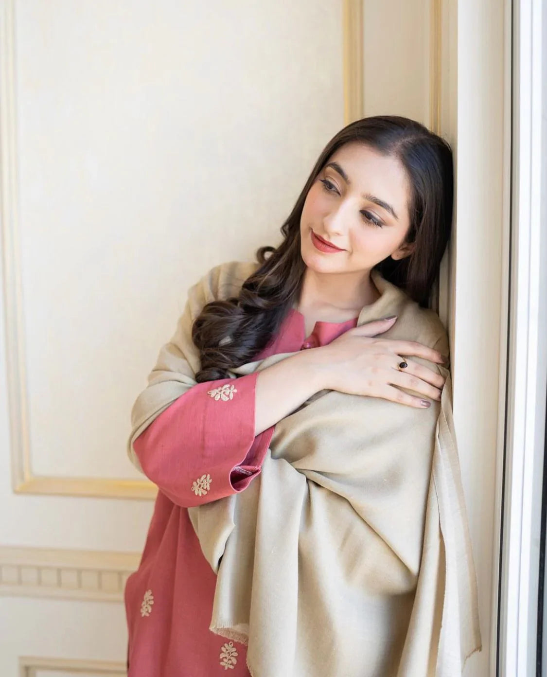 MP611-WINTER 3PC Dhanak suit with Dhanak Shawll