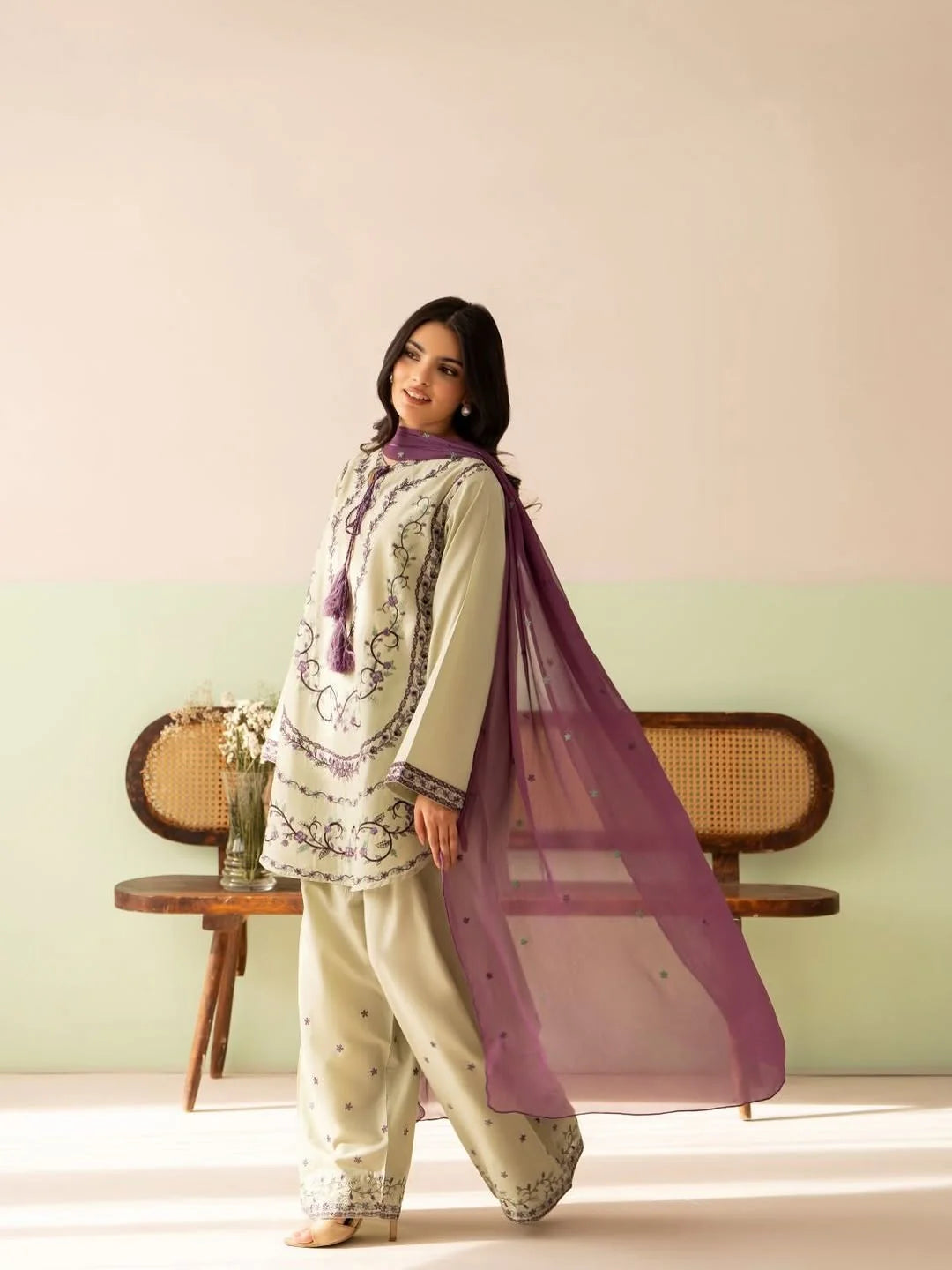 MP1210 - Baroque - Summer-3PC Lawn Embroidered Suit