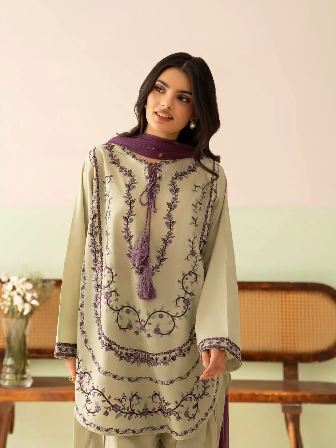 MP1210 - Baroque - Summer-3PC Lawn Embroidered Suit
