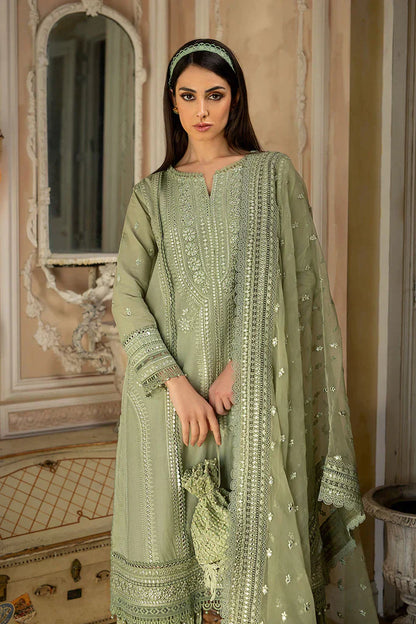 MP244-SOBIA NAZIR EMBROIDERED 3PC LAWN DRESS WITH Embroidered Organza Dopata