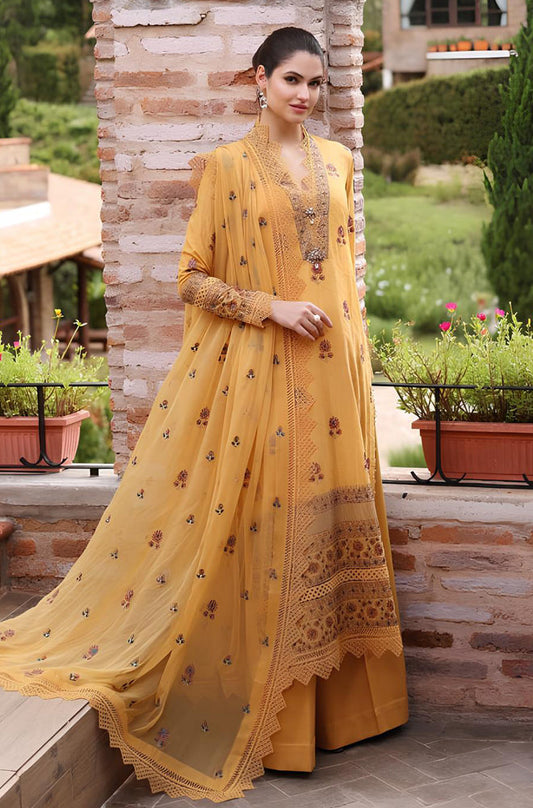 MP222-BAREEZE-EMBROIDERED 3PC LAWN DRESS WITH EMBROIDERED CHIFFON DUPATTA