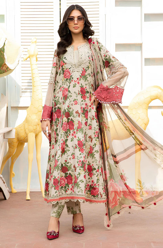 MP785-3 Piece Unstitched Digital Printed Airjet Lawn Suit